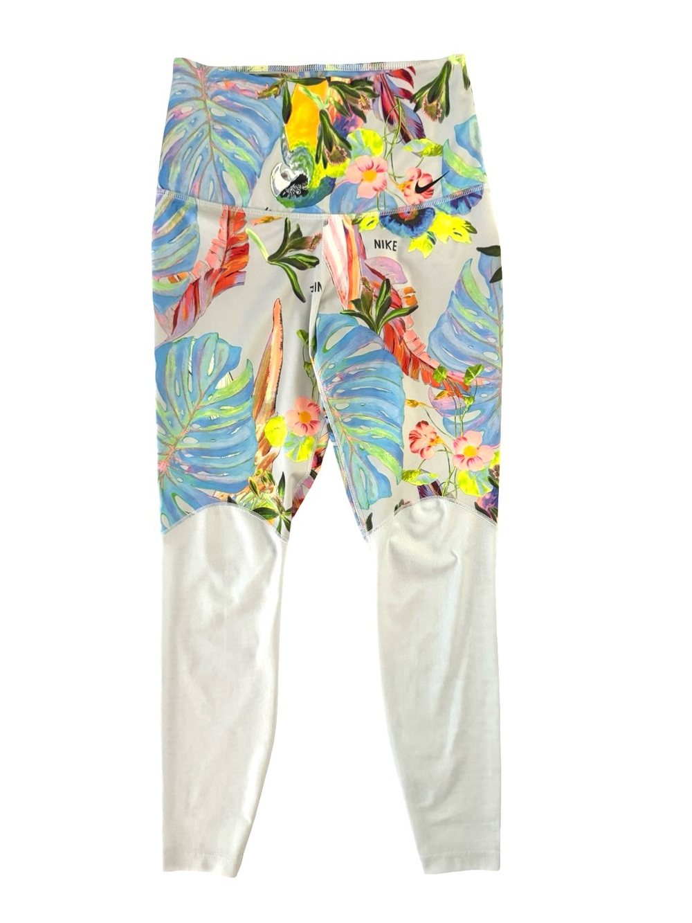 Nike Power Hyper Femme 7/8 Training Tights Floral Dri-FIT Women's Small Tropical